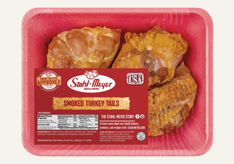 Turkey tails smoked in pack 1kg