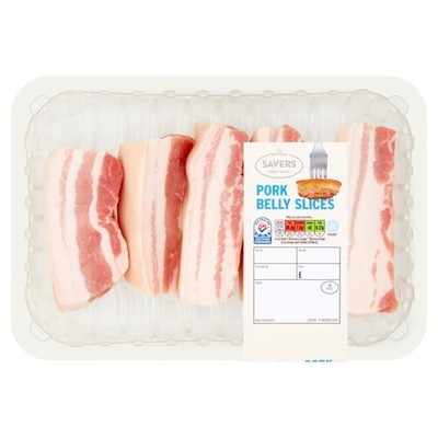 Pork belly in pack 0.84kg