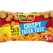 Ore ida tater tots 80 oz 5lb