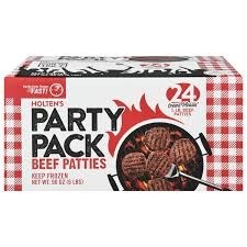 Holten beef patties 24 - 1/4 pound patties
