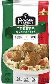 Cooked perfect turkey meatballs 20 oz