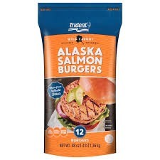 Trident alaskan salmon burger 12ct 3lb