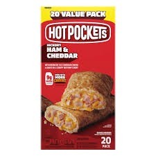 Hot pockets ham and cheddar 20 pack 4.25 oz