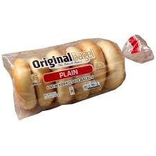 Original bagel plain 6 pack