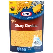 Shredded sharp cheddar 16 oz