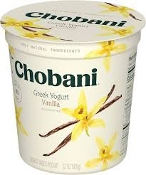 Chobani vanilla greek yogurt 32 oz