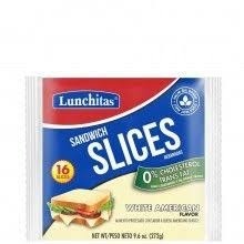 Lunchitas white cheese slice 9.5oz