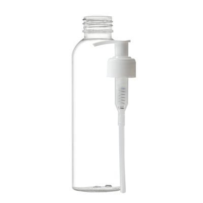4oz CLEAR PET + WHITE PUMP 24/410