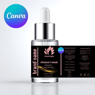 Editable Labels- fits 1oz, 2oz dropper bottles