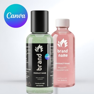 Editable Label- fits 2oz, 4oz PET bottles