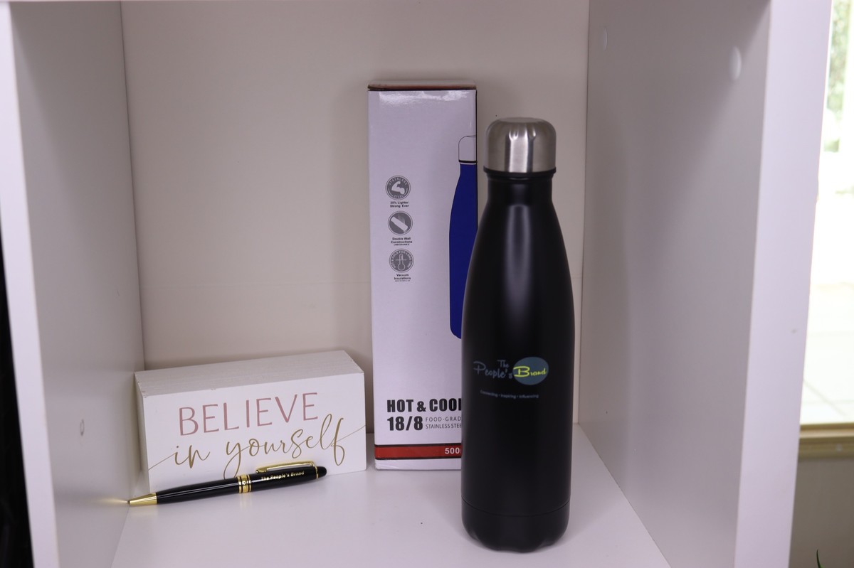 Stainless Steel People's Brand Water Bottle