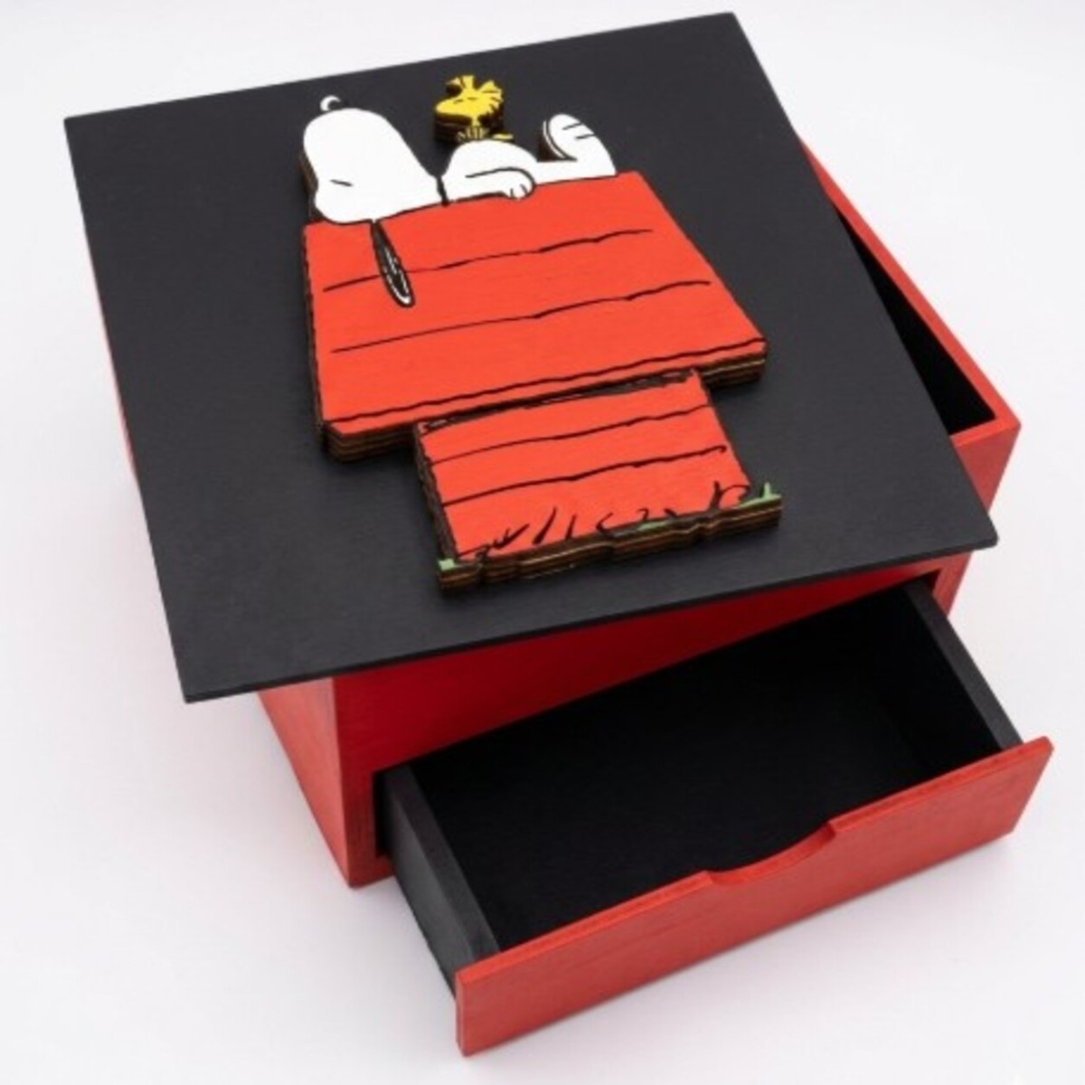 Caja de madera Snoopy y Woodstock