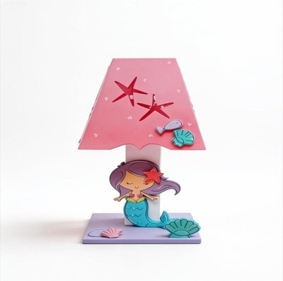 Lámpara de madera Sirenita Infantil.