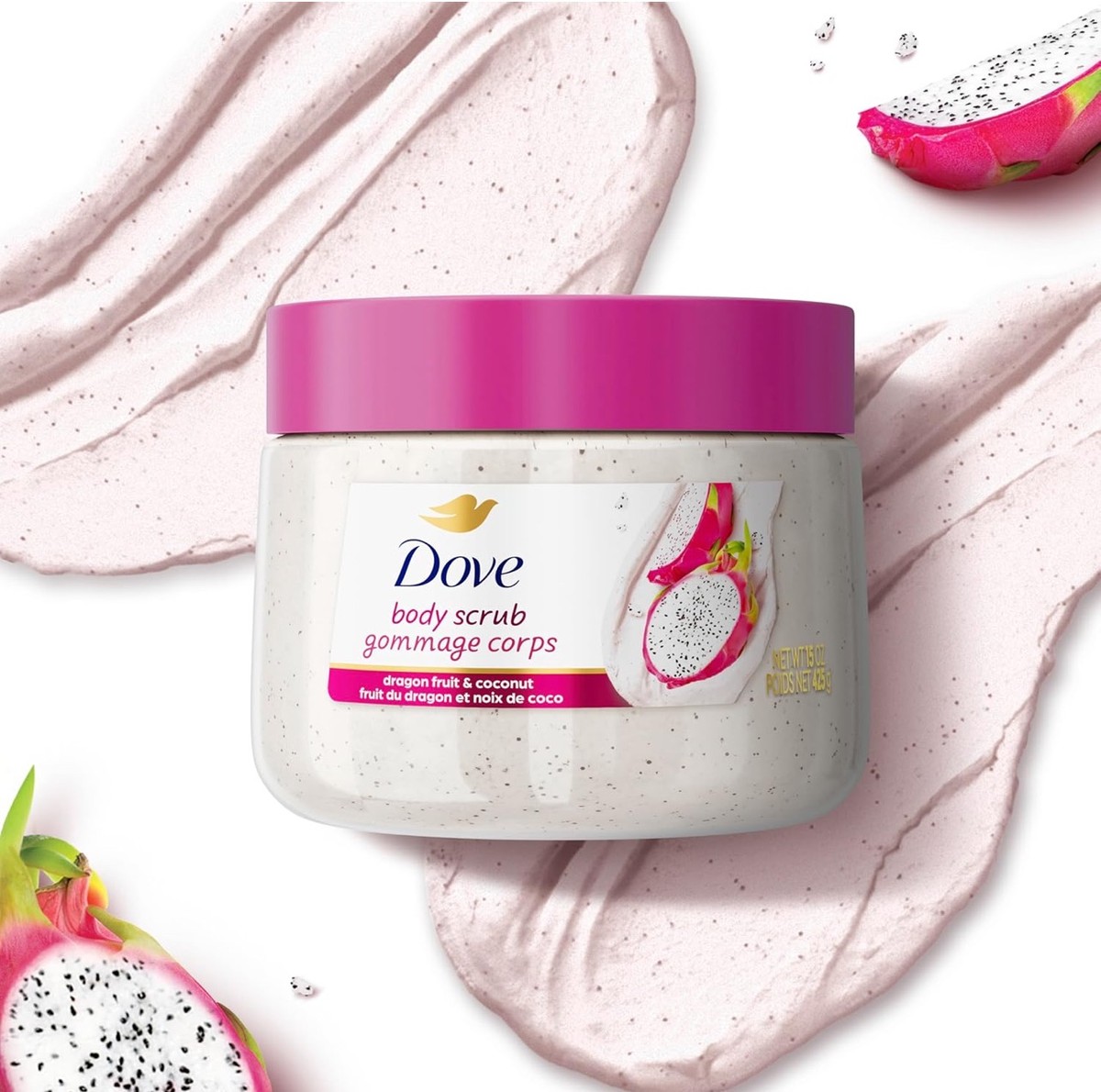 Dove Scrub- Dragon Fruit & Coconut