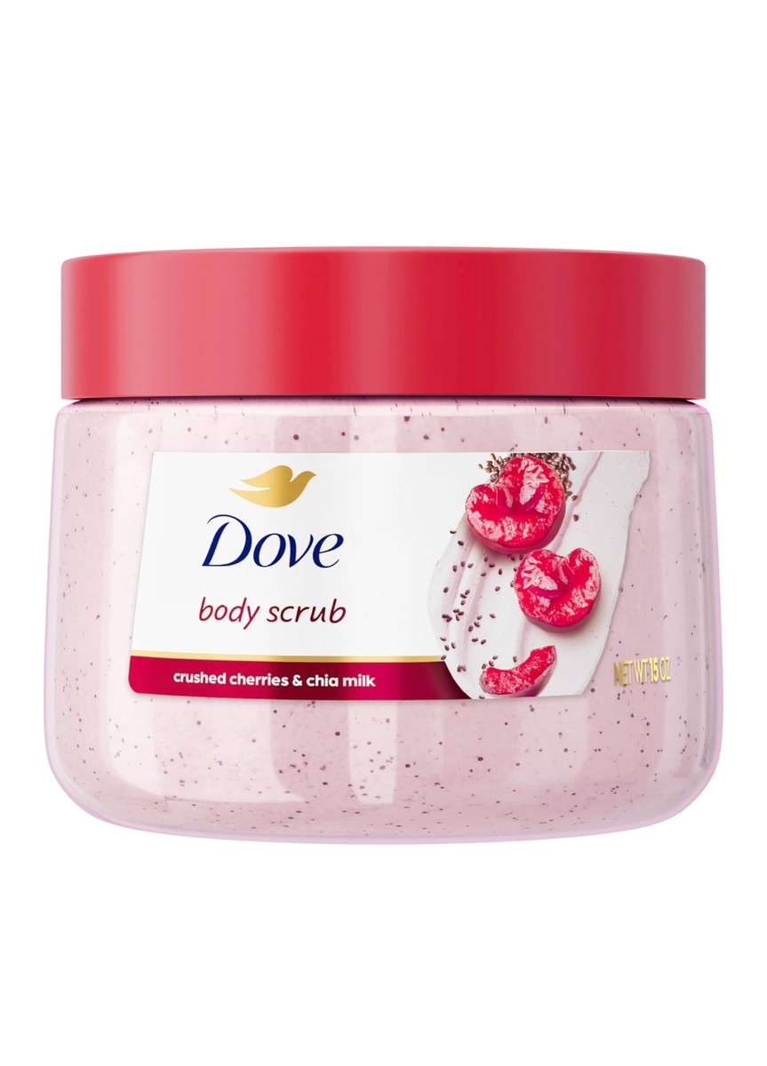 Dove Cherry & Chia Milk Body Scrub Exfoliates