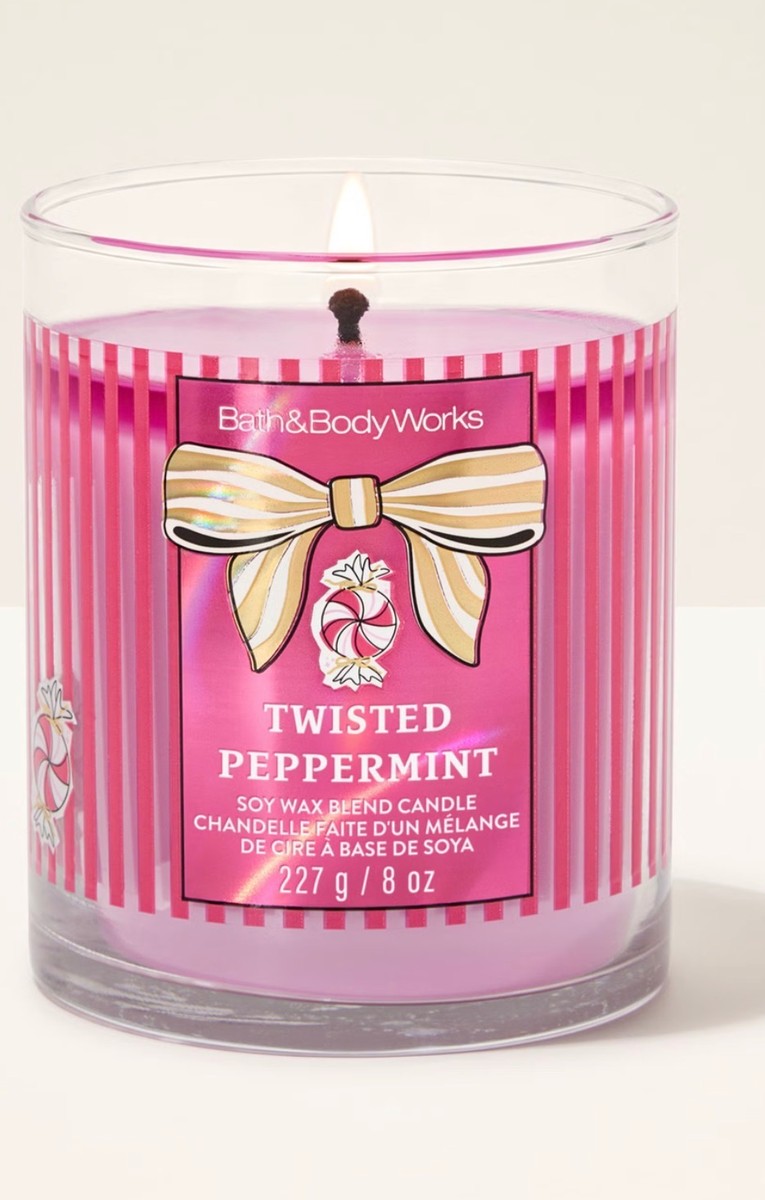 Bath & Body Works- Twisted Peppermint Candle