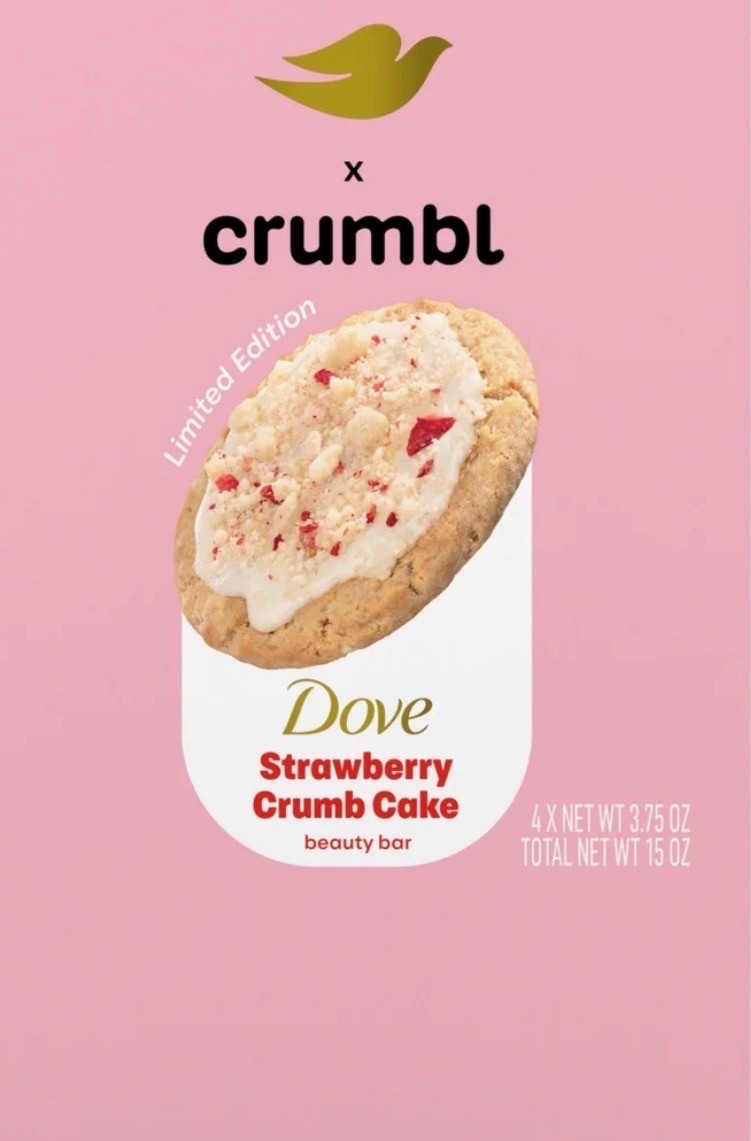 Dove X Crumbl Strawberry crumb soap bar