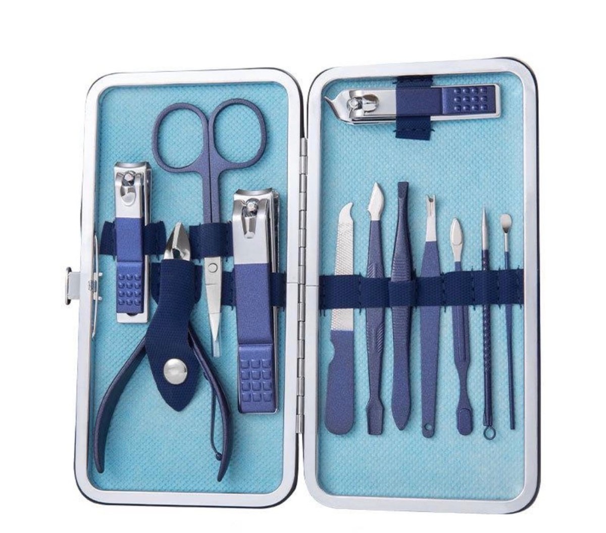 12 pcs Navy Blue Nail Grooming Kit
