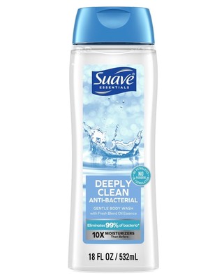 Suave Essentials Gentle Body Wash, Deeply Clean,