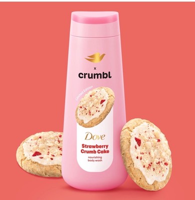 Dove Crumbl Limited Edtion Body Wash Strawberry Crumb Cake