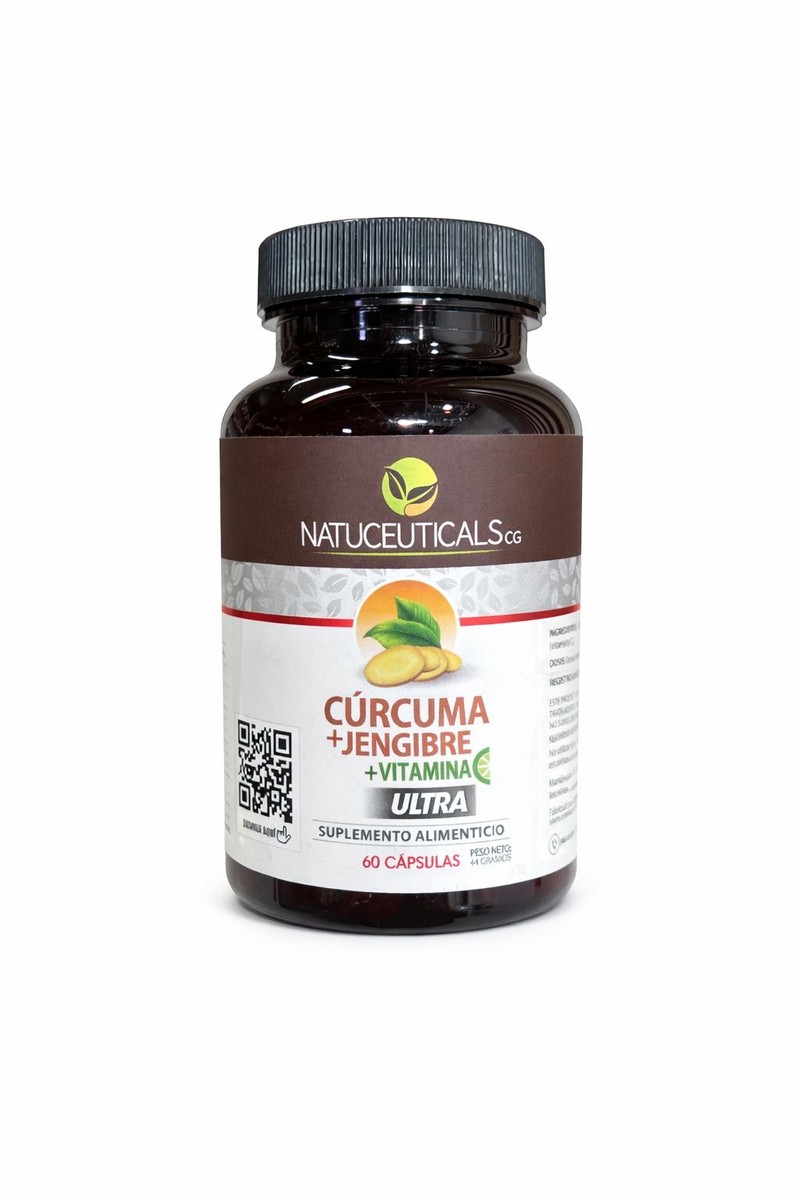 CÚRCUMA +JENJIBRE+ VIT C X 60 CAPS NATUCEUTICALS
