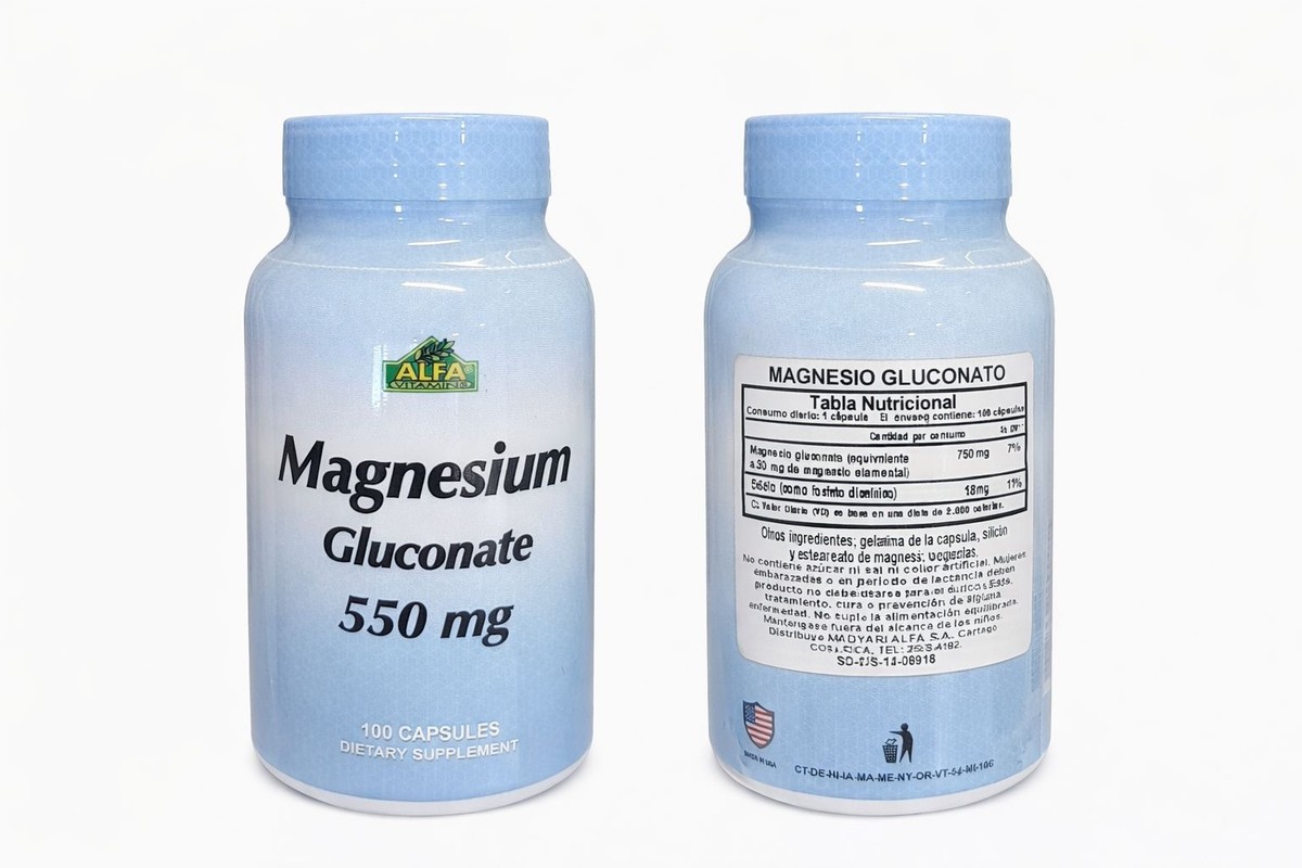 MAGNESIO GLUCONATE 550MG ALFA