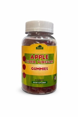 VITAMINAS APPLE CIDER VINEGAR GUMMIES X 60 ALFA, VINAGRE DE MANZANA