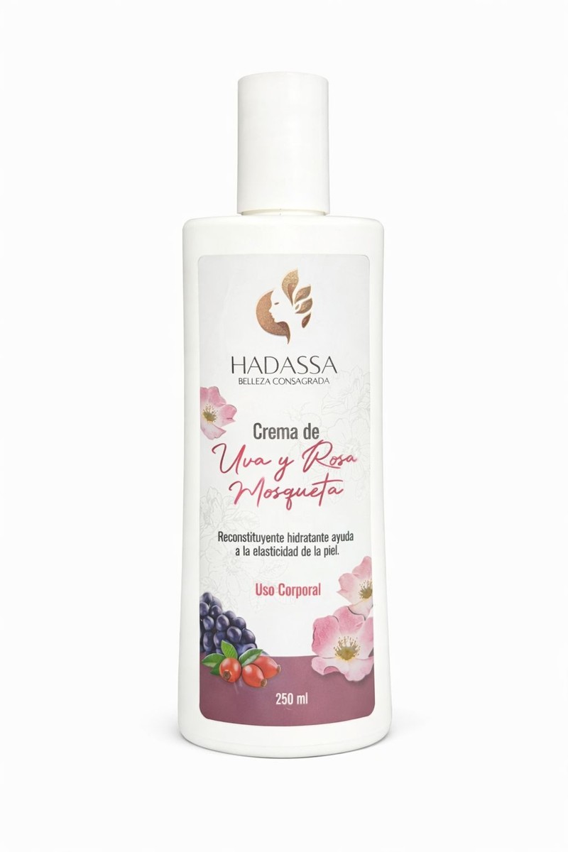 CREMA CORPORAL ROSA MOSQUETA Y SEMILLA DE UVA - HADASSA