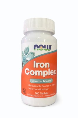 IRON COMPLEX / COMPLEJO DE HIERRO 100 TABS - 1440 NOW