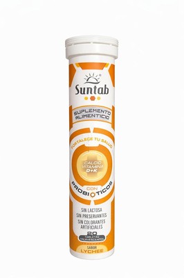 SUNTAB EFERV CALCIO/VIT D+K( LYCHEE) X 20
