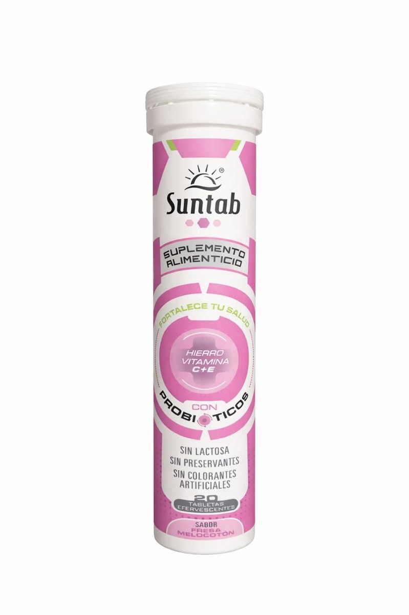 SUNTAB EFERV HIERRO/VIT C+E (FRESA-MELOC)