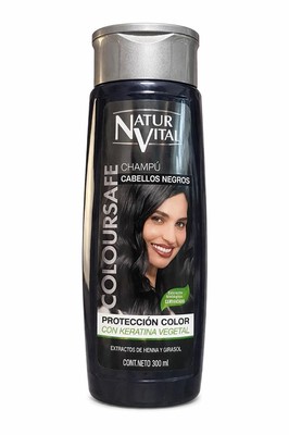 NV. CHAMPÚ COLOURSAFE NEGROS 300 ML C/U