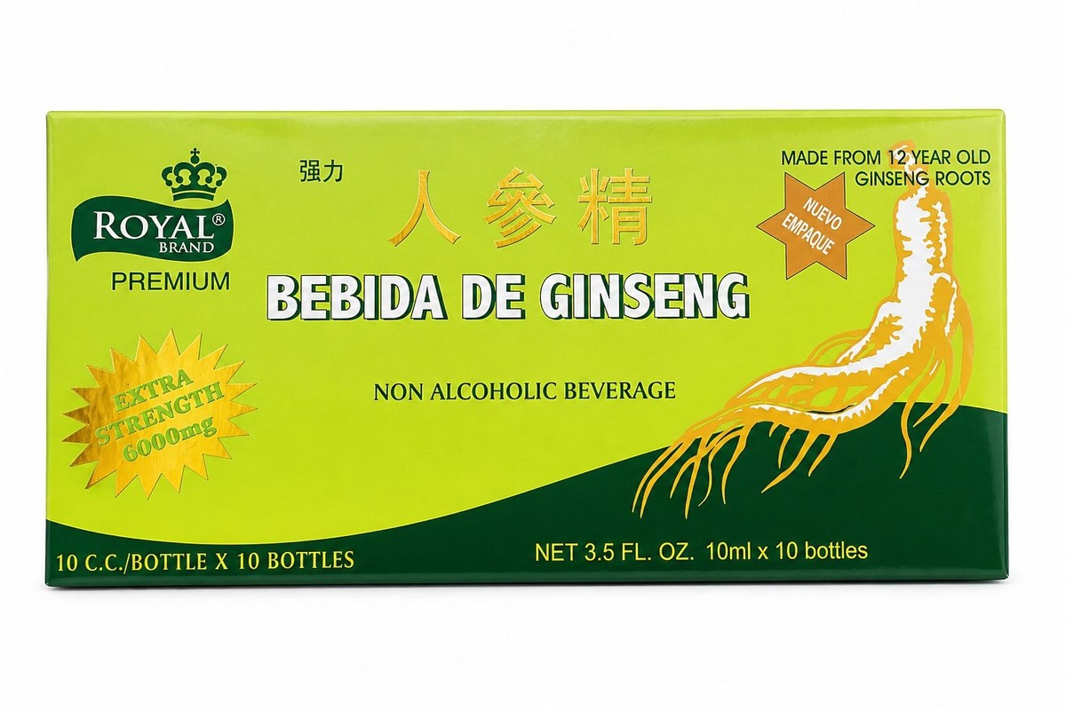 BEBIDA DE GINSENG X10 AMPOLLAS ROYAL BRAND PREMIUM