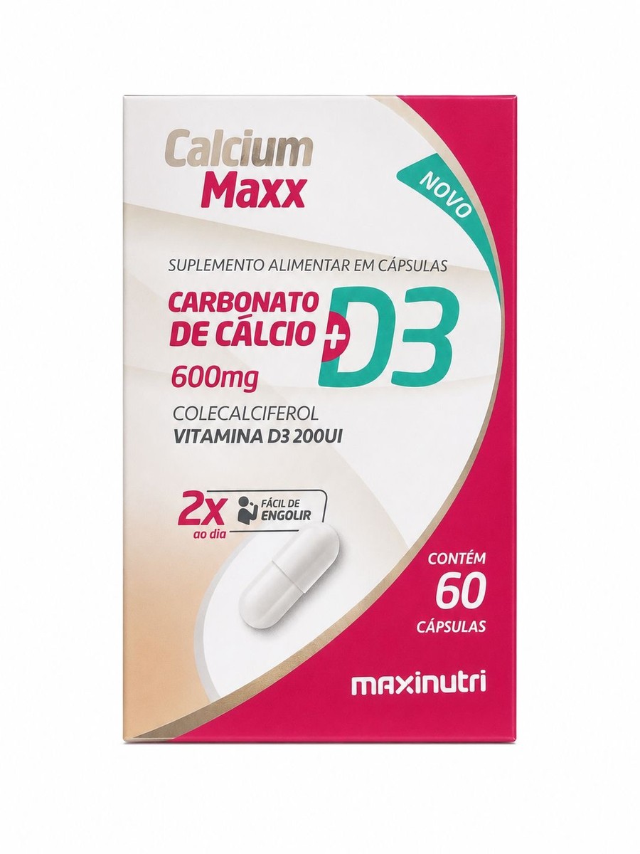 CALCIUM MAXX + VITAMINA D MAXINUTRI 60 CAP