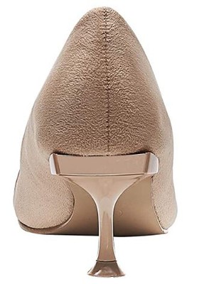 Colgo Kitten Heel Pumps - Beige