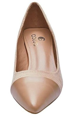 Colgo Kitten Heel Pumps - Beige