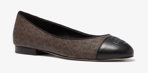 Micheal Kors Dylyn Ballet logo - Brown/black