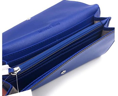 Michael Kors Jet Set Continental Carryall Wallet-Cobalt