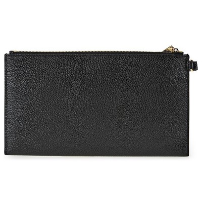 Michael Kors Mercer Large Pebbled Leather Wristlet- Black