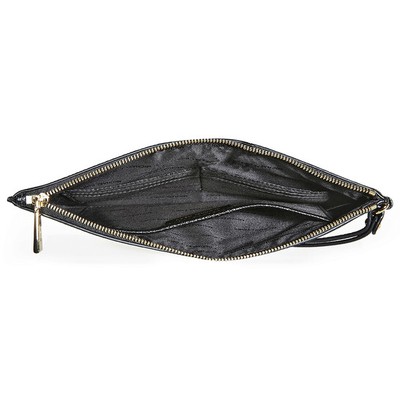 Michael Kors Mercer Large Pebbled Leather Wristlet- Black