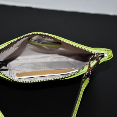 Michael Kors Medium Leather Wristlet - Lime