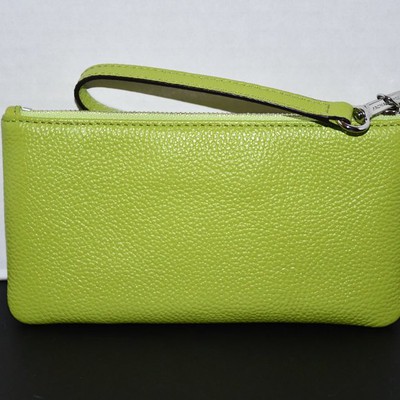 Michael Kors Medium Leather Wristlet - Lime