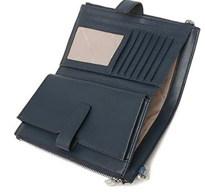 Michael Kors Multi-Function Double Zip Wallet - Dark Chambray