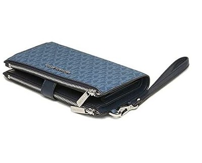 Michael Kors Multi-Function Double Zip Wallet - Dark Chambray