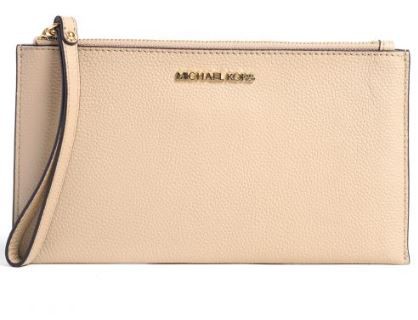 Michael Kors Jet Set Large Zip Clutch Wristlet - Bisque