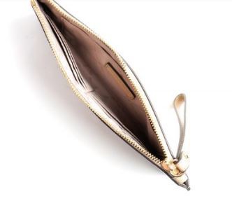 Michael Kors Jet Set Large Zip Clutch Wristlet - Bisque