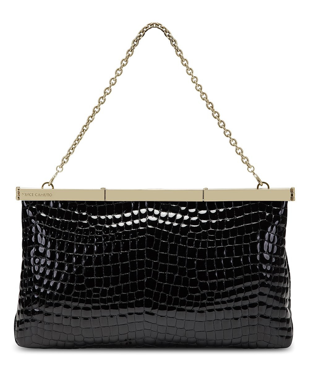 Vince Camuto Leather Clutch black