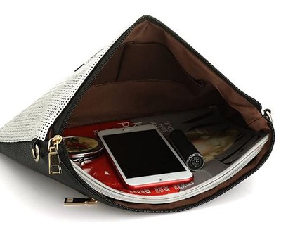 SSMY Oversized Clutch Bag - White/Black