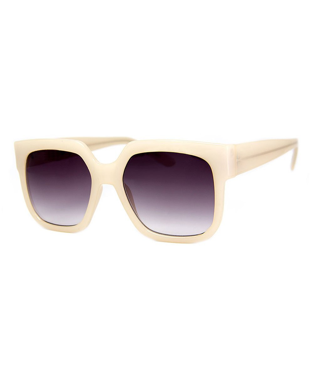 AJ Morgan Bone Bianca Geometric Oversize Sunglasses