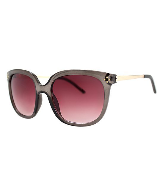 AJ Morgan Crystal Brown & Gray Dowager Square Sunglasses